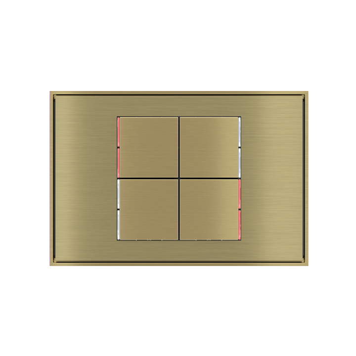kit 4 rockers 71 serie Square (30X30) Metal Brass