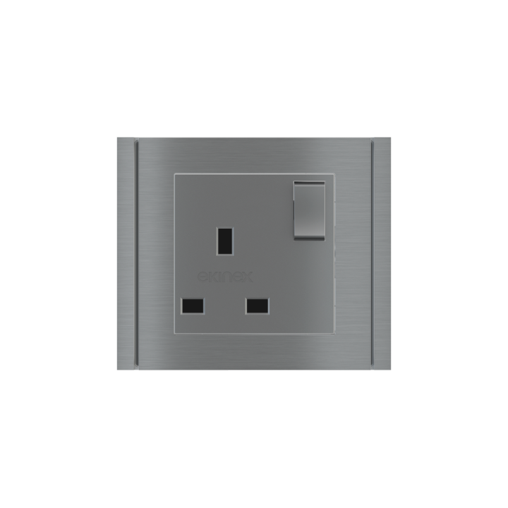 Ekinex накладка 55x55 mm титан металл EK-PSC-UK-GBS