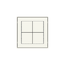 kit 1 rocker 71 serie Square (30X30) with symbols White Plastic