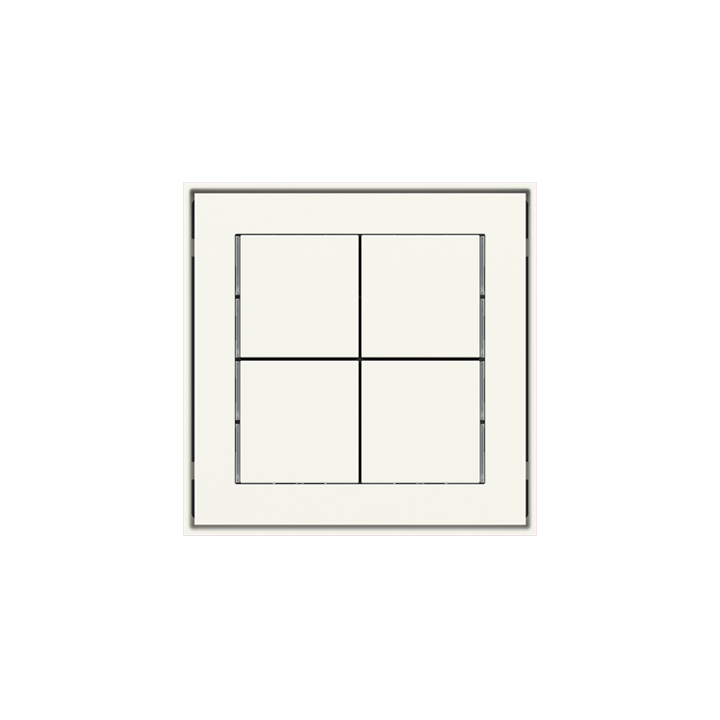 kit 1 rocker 71 serie Square (30X30) with symbols White Plastic