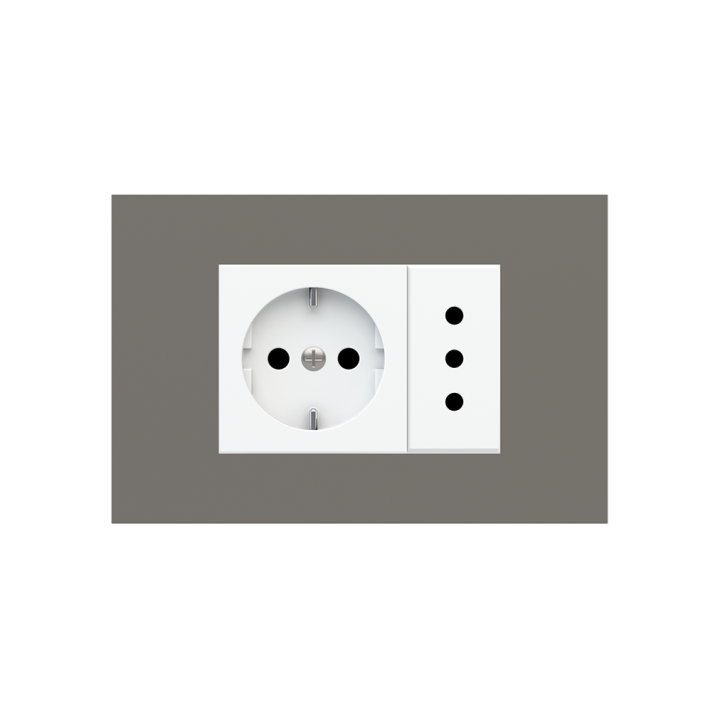 Rectangular Plate 71 (Form/Flank/NF) (80x121) 1 window (45x68) Fenix NTM Grey London
