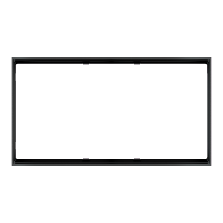 Rectangular Frame FF Form (86x157) 2 Windows Metal Carbon