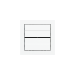 kit 1 rocker 71 serie horizontal rectangular (60X15) with symbols Pure white Plastic