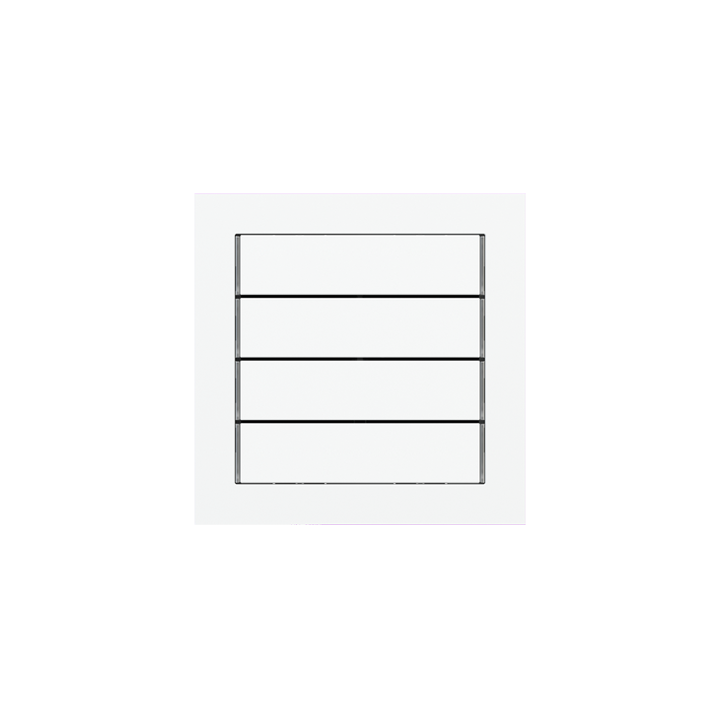 kit 1 rocker 71 serie horizontal rectangular (60X15) with symbols Pure white Plastic