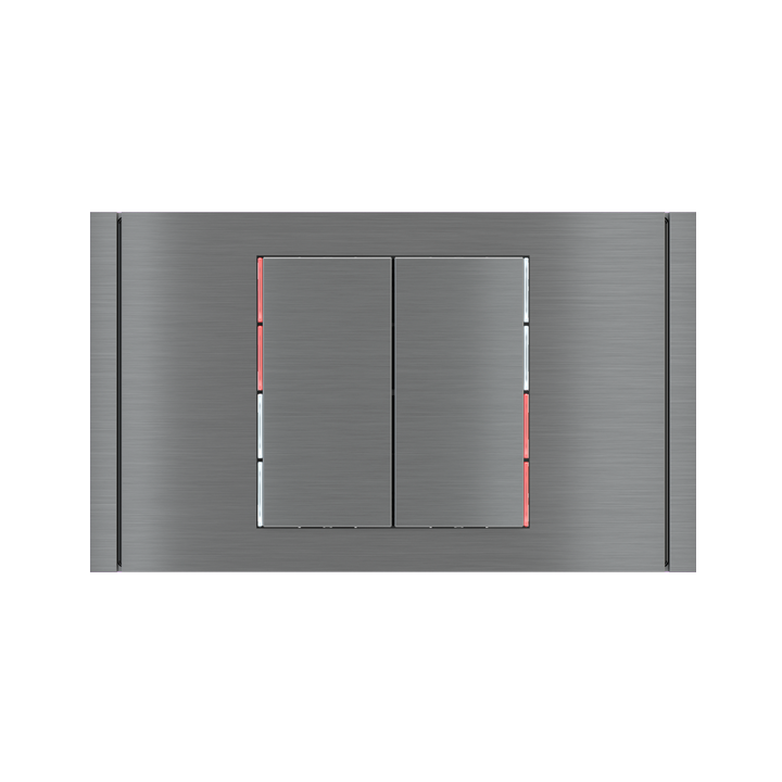 kit 2 rockers 71 serie vertical rectangular (30X60) Metal Titanium