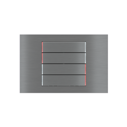 kit 4 rockers 71 serie horizontal rectangular (60X15) Metal Titanium