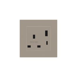 2 USB port (Type A+TypeC) painted Square Cover UK socket (55x55) Fenix NTM Beaver Ottawa