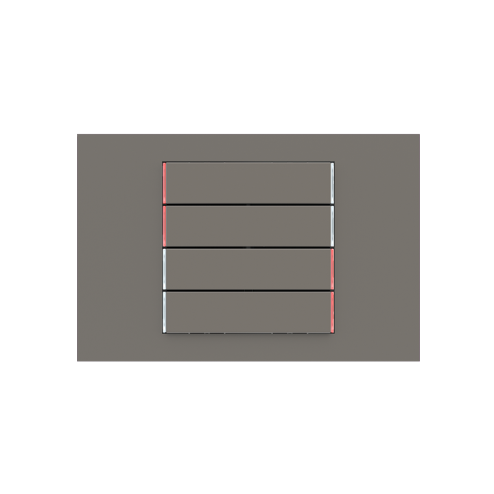 kit 4 rockers 71 serie horizontal rectangular (60X15) Fenix NTM Grey London