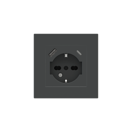 Square Plate Deep (FF/71/20Venti) (87x87) 1 window (55x55) Fenix NTM Grey Bromine