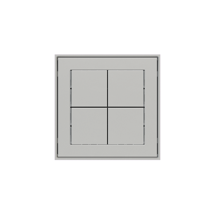 kit 1 rocker 71 serie Square (30X30) with symbols silver grey