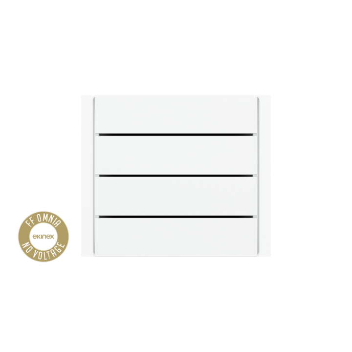 kit 1 rocker FF (Form/Flank/NF) Rectangular (80X20) with symbols White Plastic