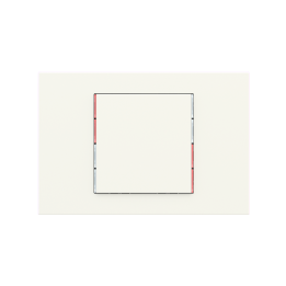 kit 1 rocker 71 serie Square (60X60) White Plastic