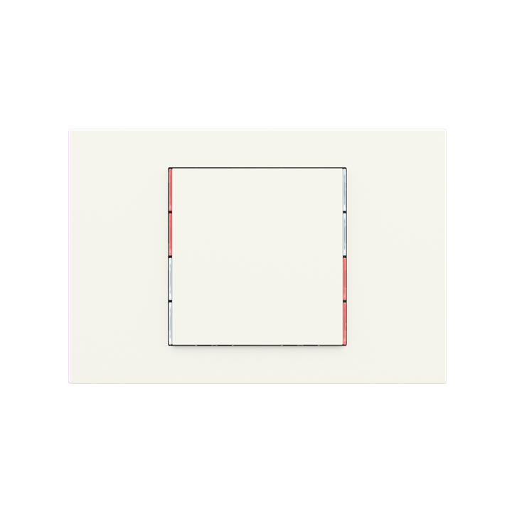 kit 1 rocker 71 serie Square (60X60) White Plastic