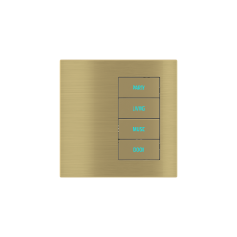 Square Plate Deep (20Venti) (87x87) 1 window (30x60) Metal Brass