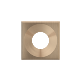 Square magnetic plate for Schuko, French, Israeli power socket ERA series Metal Warm Brass
