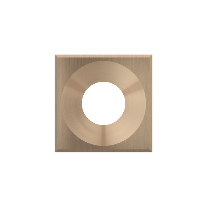 Square magnetic plate for Schuko, French, Israeli power socket ERA series Metal Warm Brass