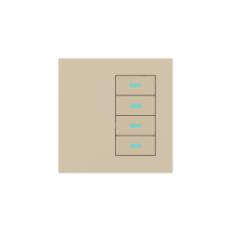 Square Plate Deep (20Venti) (87x87) 1 window (30x60) Fenix NTM Beige Luxor