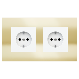 Rectangular Plate Surface (71/20Venti) (98x168) 2 windows (45x45)+(45x45) Metal HT Champagne