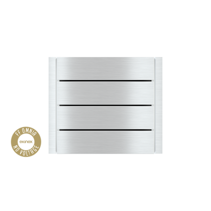 kit 4 rockers FF (Form/Flank/NF) horizontal rectangular (80X20) Metal Alluminium