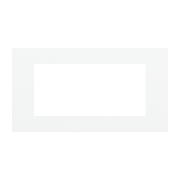 Rectangular magnetic plate (112x52 mm window) Proxima series Metal Pure White