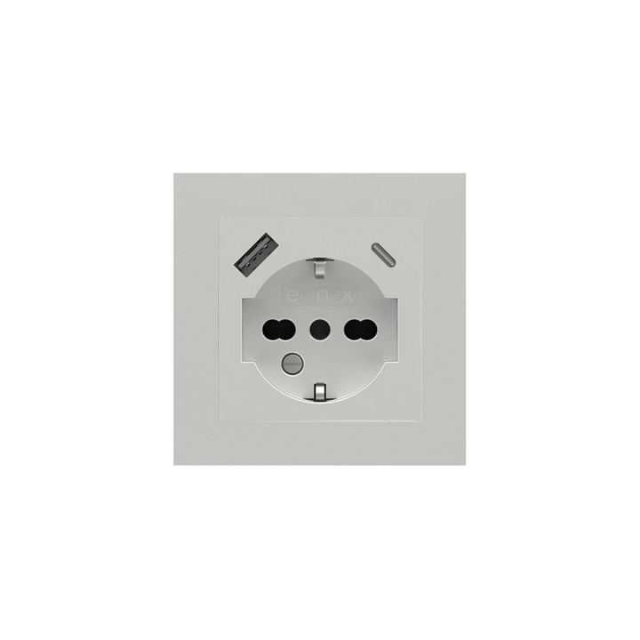 Ekinex накладка Form/Flank/NF 80x80 mm серебро пластик EK-PQG-GAG