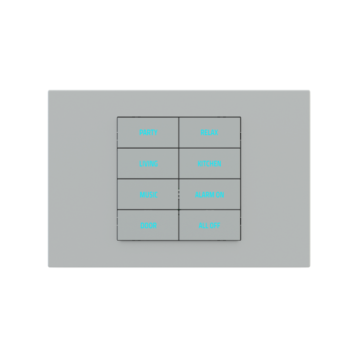 Rectangular Plate Deep (FF/71/20Venti) (87x128) 1 window (60x60) Fenix NTM Grey Ephesus