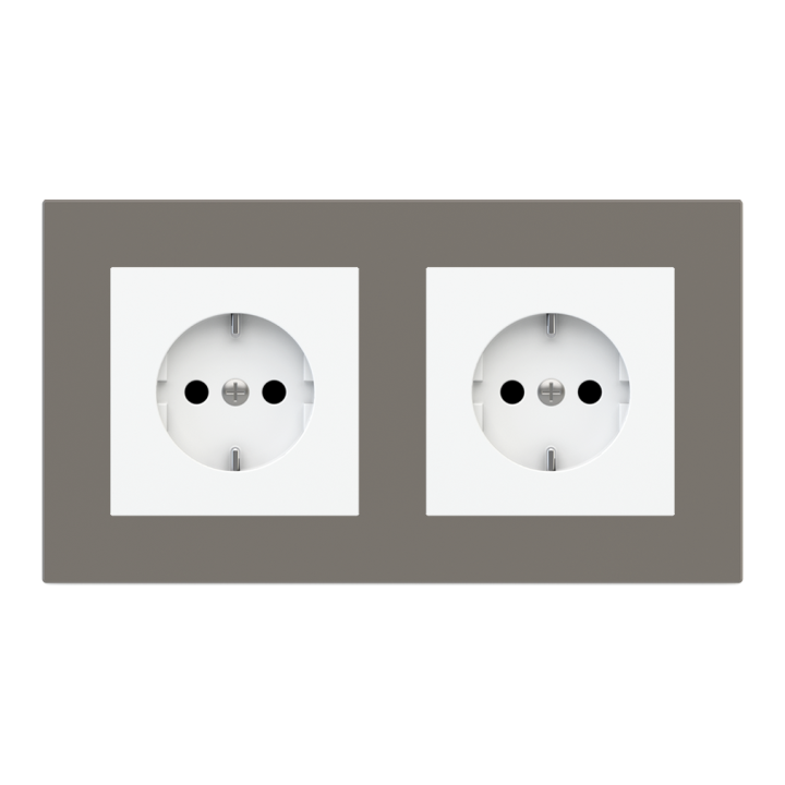 Rectangular Plate Deep (FF/71/20Venti) (87x158) 2 windows (45x45)+(45x45) Fenix NTM Grey London