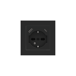 Square Plate 71 (Form/Flank/NF) (80x80) 1 window (55x55) Fenix NTM Black Ingo