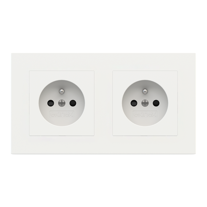 Rectangular Plate Deep (FF/71/20Venti) (87x158) 2 windows (55x55)+(55x55) Fenix NTM White Malè