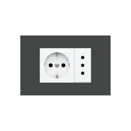 Rectangular Plate 71 (Form/Flank/NF) (80x121) 1 window (45x68) Fenix NTM Grey Bromine