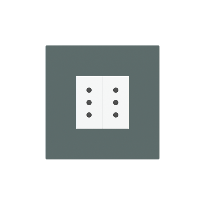 Square Plate Surface (71/20Venti) (98x98) 1 window (45x45) Fenix NTM Green Commodore