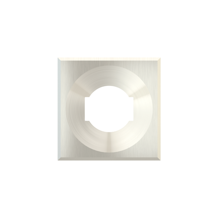 Square magnetic plate for IT UNEL power socket ERA series Metal Steel Brushed