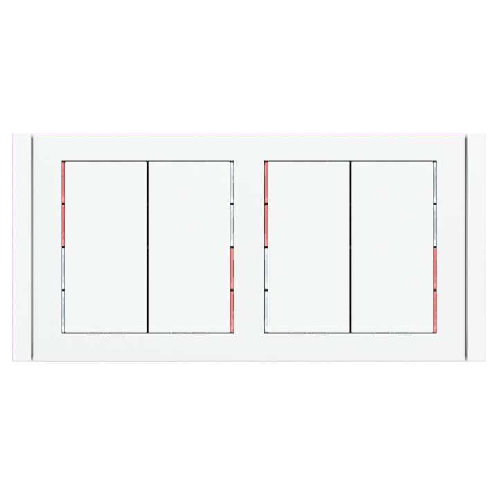 Ekinex накладка 71 30x60 mm Pure white пластик EK-T2R-GAR