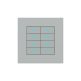 Square Plate Surface (71/20Venti) (98x98) 1 window (60x60) Fenix NTM Grey Ephesus