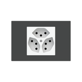 Rectangular Plate Deep (FF/71/20Venti) (87x128) 1 window (60x60) Fenix NTM Grey Bromine