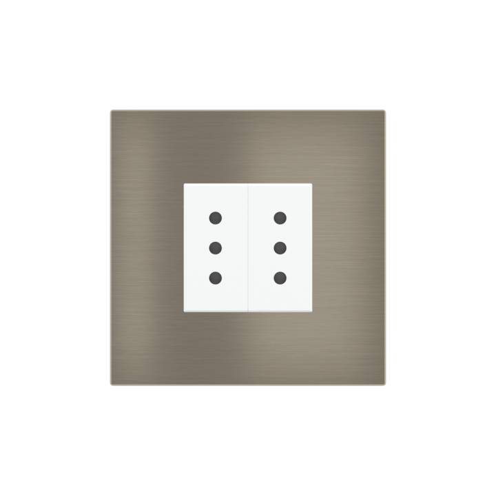 Square Plate Surface (71/20Venti) (98x98) 1 window (45x45) Metal Nickel