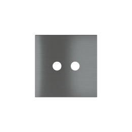 Square magnetic plate for a 2-rocker push button Proxima series Metal Quantum Carbon