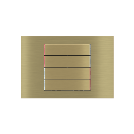 kit 4 rockers 71 serie horizontal rectangular (60X15) Metal Brass
