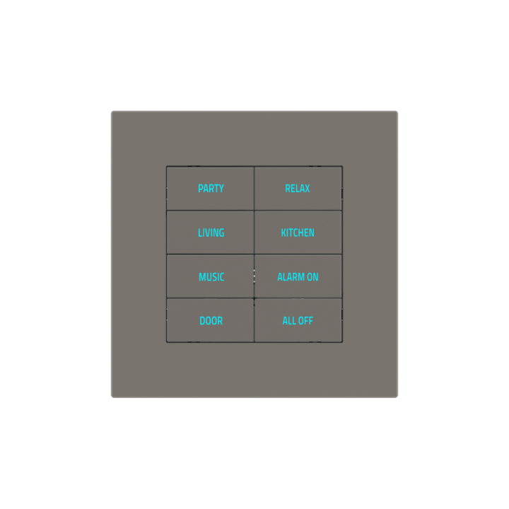 Square Plate Surface (71/20Venti) (98x98) 1 window (60x60) Fenix NTM Grey London