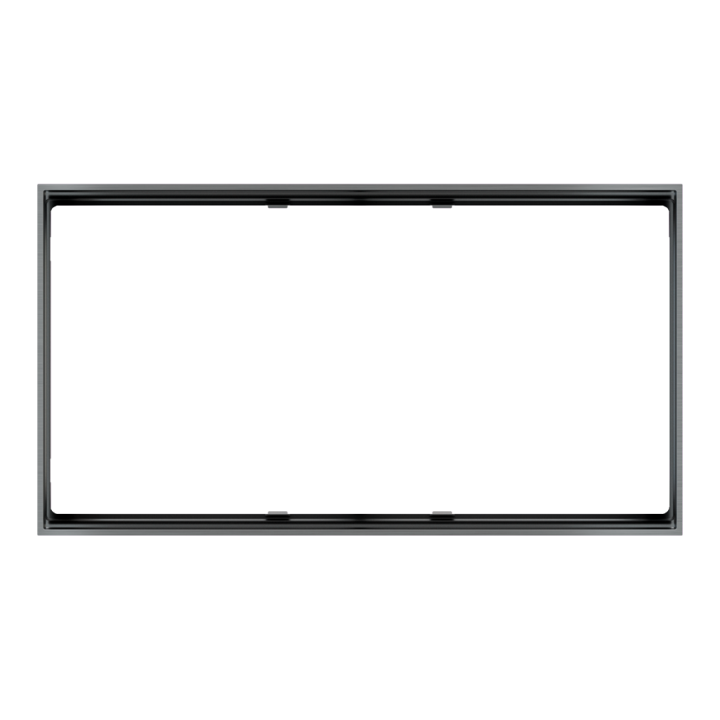 Rectangular Frame FF Form (86x157) 2 Windows Metal Titanium