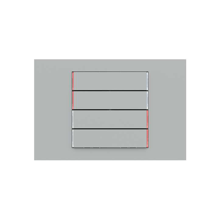 kit 4 rockers 71 serie horizontal rectangular (60X15) Fenix NTM Grey Ephesus