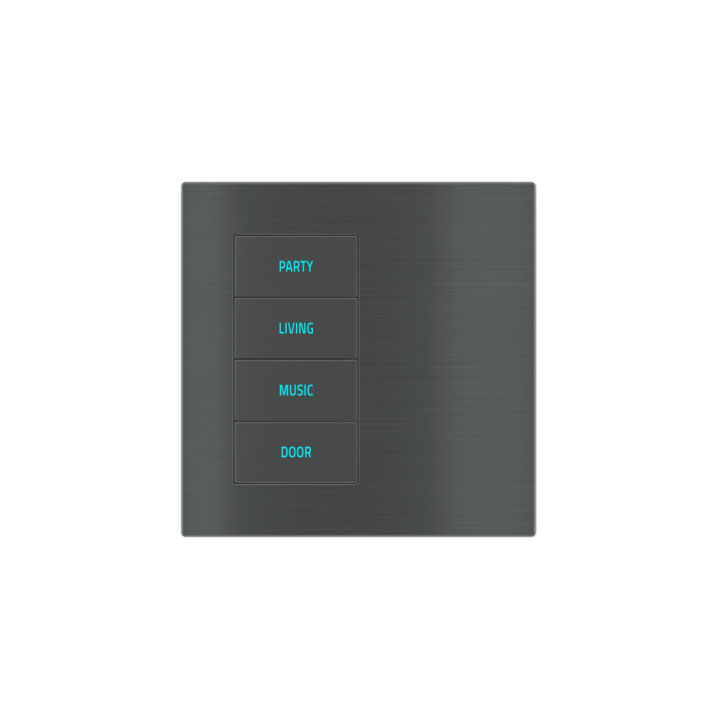 4-rockers configurations' keypad with backlited text/symbols, proximity sensor, mounting left