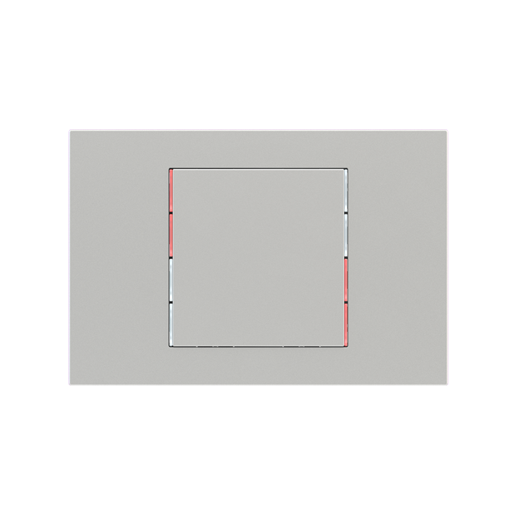 kit 1 rocker 71 serie Square (60X60) Silver Plastic