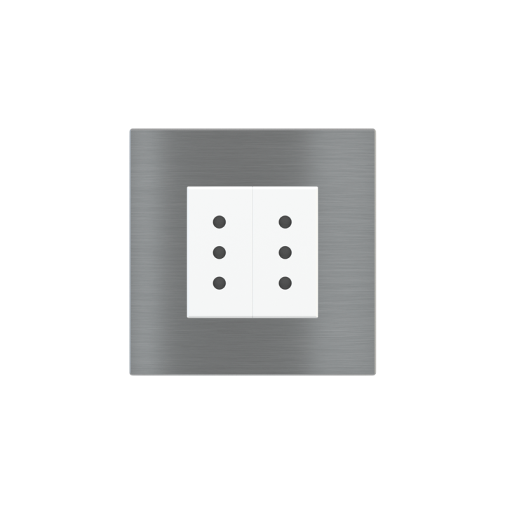 Square Plate Deep (FF/71/20Venti) (87x87) 1 window (45x45) Metal Titanium