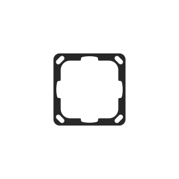 Square mounting support for devices not supplied by Ekinex