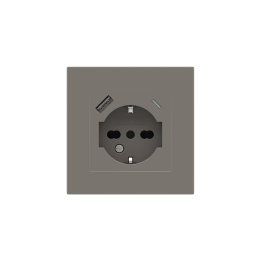 Square Plate Deep (FF/71/20Venti) (87x87) 1 window (55x55) Fenix NTM Grey London