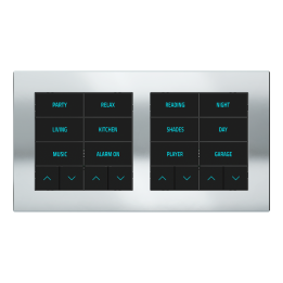 Rectangular Plate Deep (FF/71/20Venti) (87x158) 2 windows (60x60)+(60x60) Metal HT Chrome