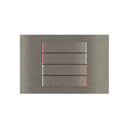 kit 4 rockers 71 serie horizontal rectangular (60X15) Metal Nickel