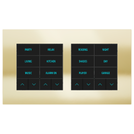Rectangular Plate Surface (71/20Venti) (98x168) 2 windows (60x60)+(60x60) Metal HT Champagne