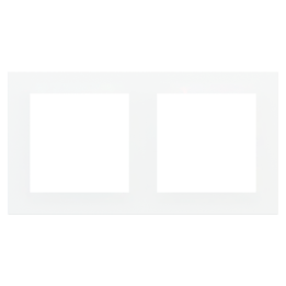 Rectangular Plate 71 (Form/Flank/NF) (80x151) 2 windows (55x55)+(55x55) Pure white Plastic